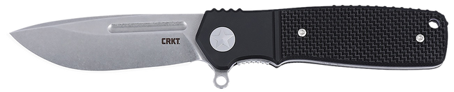 CRKT K246KXP Homefront  EDC Compact 2.91" Folding Aluminum/G10 Plain Stonewashed S35VN SS Blade, Black G10 Handle