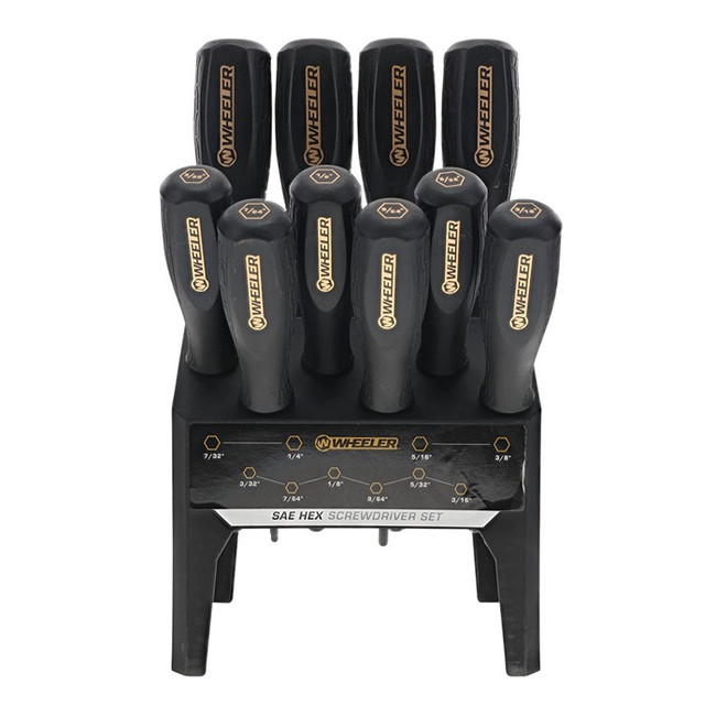 WHEELER 10PC SAEHEX BENCH DRIVER SET