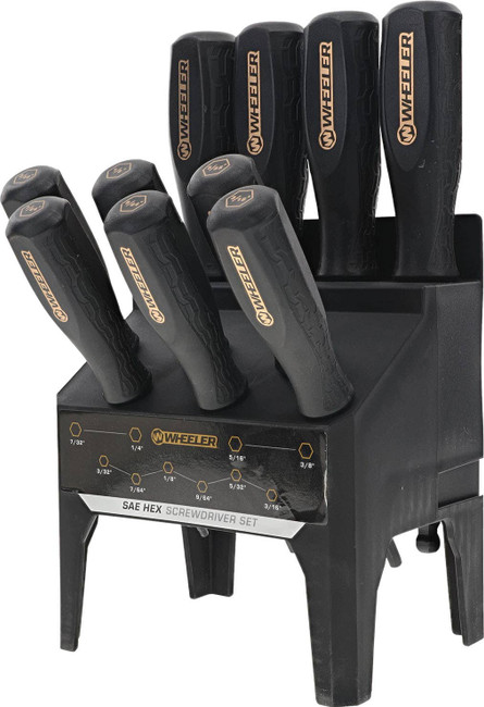 WHEELER 10PC SAEHEX BENCH DRIVER SET - 4005280 - 661120750611