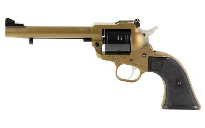 Ruger 2034 Super Wrangler  22  LR/22 WMR 6 Shot 5.50" Bronze Cerakote Steel Barrel & Frame, Black Cylinder, Black Checkered Polymer Grip, Transfer Bar Safety, Exposed Hammer - 2034 - 736676020348