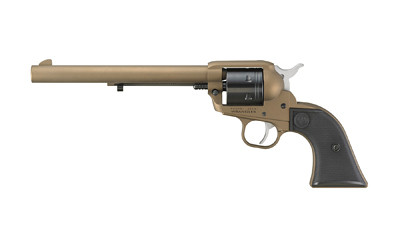 Ruger 2040 Wrangler  22 LR 6 Shot 7.50" Burnt Bronze Cerakote Barrel & Frame Black Cerakote Cylinder Black Checkered Polymer Grips - 2040 - 736676020409