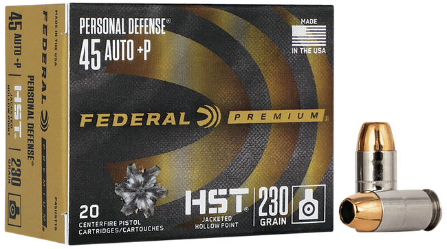 Federal Hst 45 Acp Hollow Point 230 Grain 20 Rounds