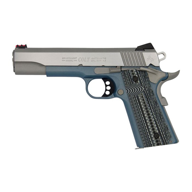 Colt 1911 Competition 9mm Luger 5in Barrel 9 Rounds Blue Titanium Frame Gray G10 Grip
