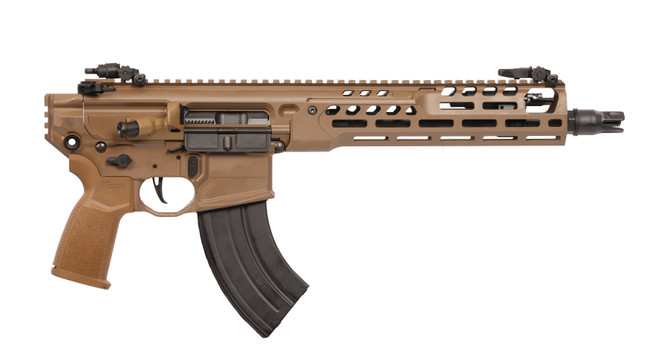 Sig Sauer MCX Rattler LT Pistol 7.62x39 11 Inch 30 Rounds Flat Dark Earth - WPMCX-762R-11B-LT-FDE - 798681710287