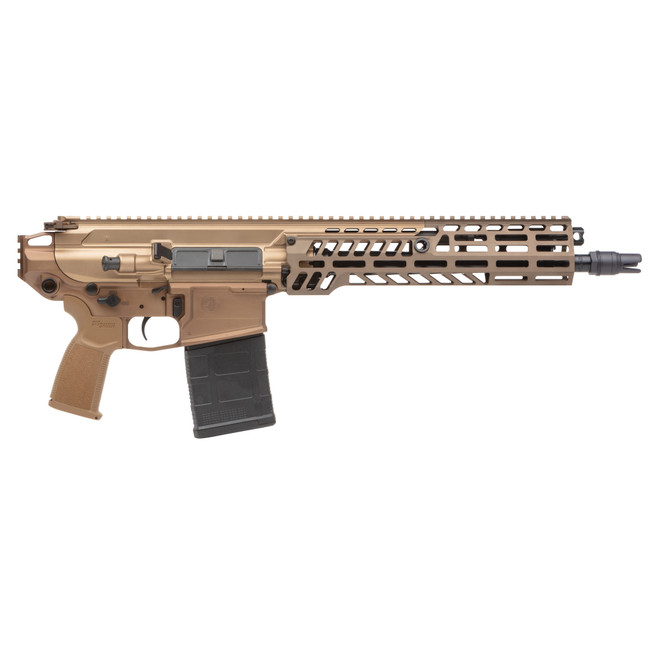 Sig Sauer PSPEAR76213B MCX Spear 7.62x51mm NATO 20+1 13", Coyote, No Brace, OEM Polymer Grip, SLX/SLH QD Flash Hider, Ambi Controls, Adj. Gas Block - PSPEAR76213B - 798681681372