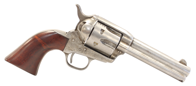 Taylors & Company 555111 1873 Cattleman 45 Colt (LC) Caliber with 4.75" Barrel, 6rd Capacity Cylinder, Overall Antique Finish Steel & Walnut Grip