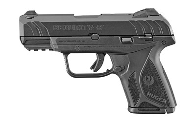 Ruger 3818 Security-9 Compact 9mm Luger  3.42" Barrel 10+1,Black Polymer Frame With Picatinny Acc. Rail, Black Oxide Steel Slide, Manual Safety - 3818 - 736676038183
