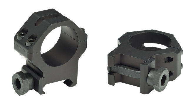 Weaver Mounts 48361 Four-Hole Skeleton Rings  Matte Black 1" High