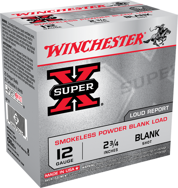 Winchester Super-X Smokeless Load 12 ga. 2.75 in. Blanks 25 rd.