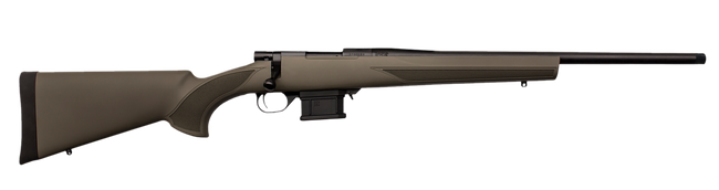 Howa HMA6ARCGHBY 1500 Mini Action Youth 6mm ARC 20" Black Heavy Threaded Barrel, Black Drilled & Tapped Steel Receiver, Fixed HTI Green Synthetic Stock - HMA6ARCGHBY - 682146886023