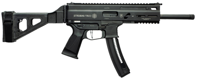 Global Ordnance LLC Grand Power Stribog TR22 22 Long Rifle 8" 25+1 SB Tactical Brace
