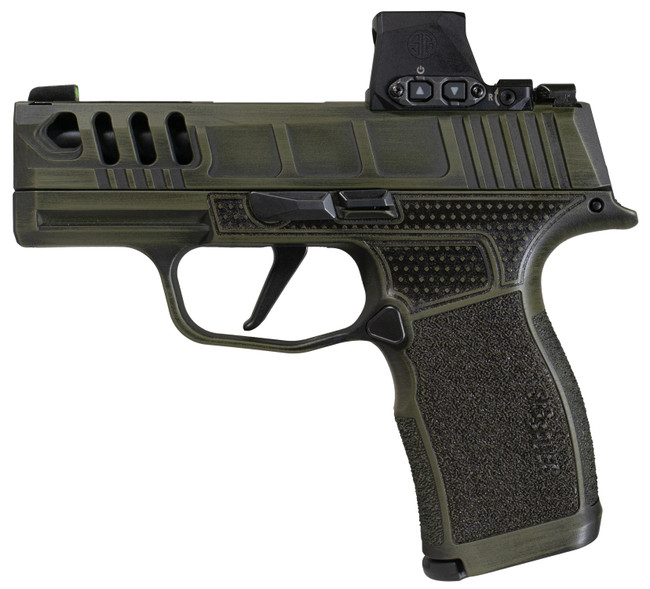 Sig Sauer P365X 9mm 3.1in 10 Rounds OD Green Cerakote Pink Purple Finish