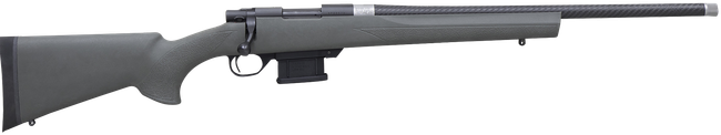 Howa HMACF6ARCGYTH 1500 Mini Action 6mm ARC 20" Black Carbon Fiber Threaded Barrel, Black Drilled & Tapped Steel Receiver, Fixed HTI Green Synthetic Stock