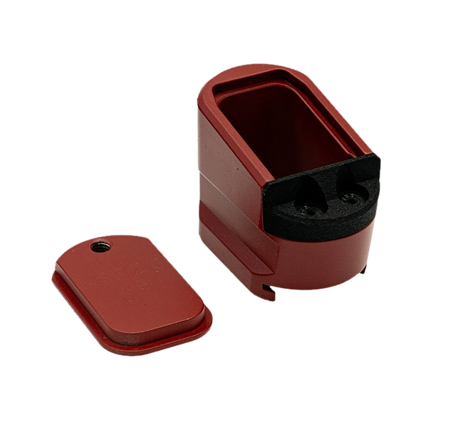Shield Arms MPME5RED Magazine Extension 5rd Compatible with M&P 2.0 Red Anodized Aluminum