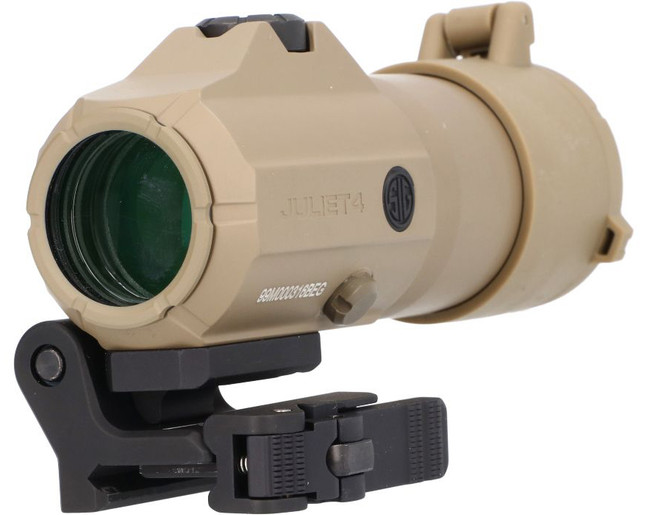 Sig Sauer Juliet4 Magnifier 4x24mm Powercam 1in Mount Flat Dark Earth for Red Dot Sights