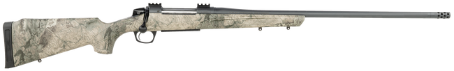 CVA CR6985 Cascade  28 Nosler 3+1 26" Sniper Gray Cerakote 26" Carbon Steel Barrel w/Muzzle Brake, Exclusive Realtree Rockslide Fixed w/SoftTouch Stock
