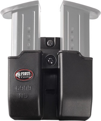 Fobus 6909NDBH Double Mag Pouch  Black Polymer Paddle Compatible w/ 9mm/40(Except Glock)