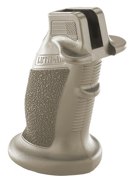 Luth-Ar Wing Grip Ambidextrous Ar Pistol Grip Flat Dark Earth Palm Shelf