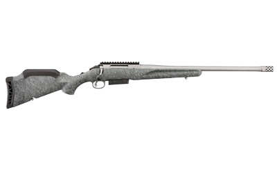Ruger 46904 American Gen 2 243 Win Full Size 243 Win 3+1 20" Gun Metal Gray Cerakote Spiral Threaded Barrel, Picatinny Rail Steel Receiver, Gray Splatter Adj Comb Synthetic Stock - 46904 - 736676469048