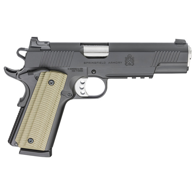 Springfield Armory PO9230AOS 1911 Operator 45 ACP 8+1 5" Black Cerakote Optic Ready Carbon Steel Slide Black Cerakote VZ G10 Grip - PO9230AOS - 706397964481