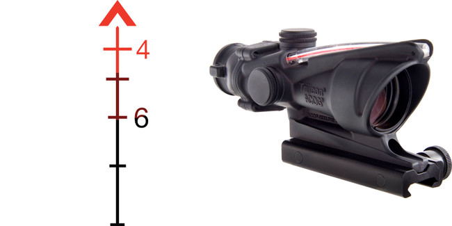 Trijicon Acog 4x32 Illuminated Red Chevron Bdc Reticle for Ar-15 Flat-Top Rifles - 100215 - 719307300095