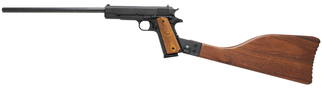 Iver Johnson Arms 1911A1CARBINE 1911 A1 Carbine 45 ACP 8+1 16.13" Black Oxide Black, Oxide Steel Receiver, Walnut Wood Removable Stock, Walnut Diamond Checkered Grip