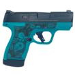 Smith & Wesson M&P Shield Plus 9mm 3.1in 13/10rd Teal Paisley Aztec Frame