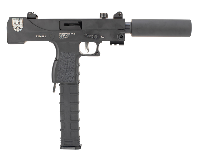 Masterpiece Arms Pistol - Black | 9mm | 4.5" Threaded Barrel | 30rd | W/ Barrel Extension