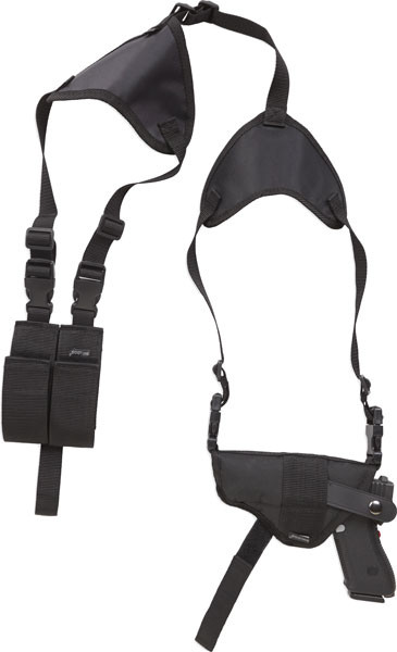 Bulldog WSHD20 Deluxe Shoulder Harness Black Nylon Harness Fits Ruger LCP/Glock 42/2-3" Barrel Ambidextrous