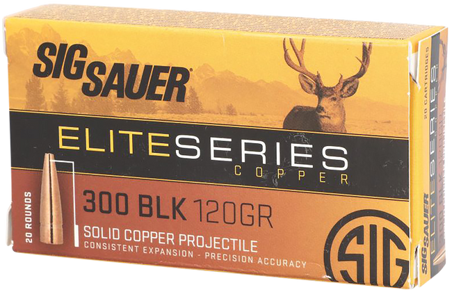 Sig Sauer E3006H120 Elite Copper Hunting  30-06Springfield 150gr Copper Solid 20 Rounds