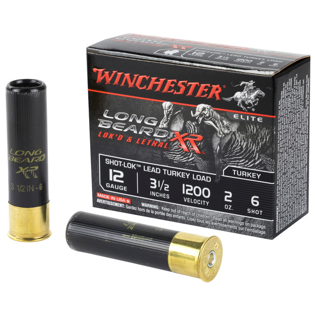 Winchester Long Beard XR Shot-Lok Load 12 Gauge Lead Shot 2 oz 10 Rounds - STLB12L6 - 020892021327