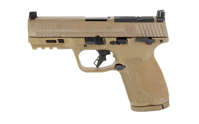 Smith & Wesson 13573 M&P M2.0  Compact 9mm Luger 15+1 4" Stainless Steel Barrel & Optic Cut/Serrated Stainless Steel Slide, Flat Dark Earth Polymer Frame w/Picatinny Rail - 13573 - 022188889635