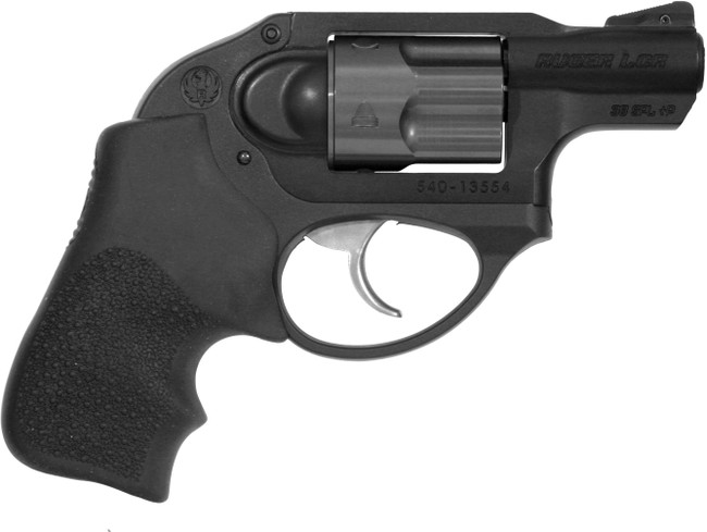 Ruger 5401 LCR  Small Frame 38 Special +P 5rd 1.87" Matte Black Steel Barrel, Black PVD Cylinder ,Matte Black Aluminum Frame, Hogue Tamer Monogrip Grip, Concealed Hammer - 5401 - 736676054015