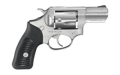 Ruger 5737 SP101  38 Special +P 5rd 2.25" Satin Stainless Steel Barrel, Cylinder & Frame, Black Rubber Grip, Transfer Bar Safety, Exposed Hammer - 5737 - 736676057375