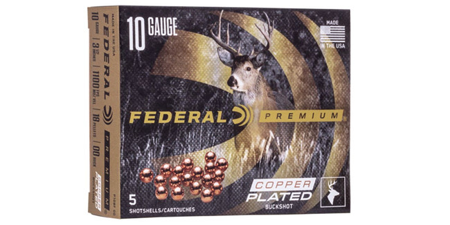 Federal Premium Vital Shok 10 Gauge 00 Buckshot 18 Grain 5 Rounds - P108F00 - 029465028343