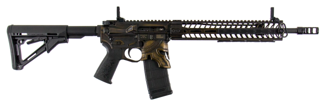 Spikes STR5610M2R Spartan Rifle  5.56x45mm NATO 16" No Magazine Bronze Cerakote Black 6 Position Magpul CTR Stock