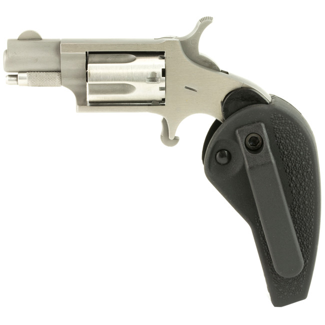 NAA 22LRHG Mini-Revolver 22 LR Stainless/Black Holster Grip 1.13 in. 5 rd.