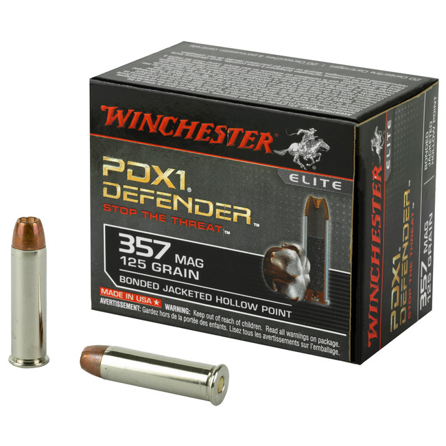 Winchester Defender 357 Magnum Bonded Jacket Hollow Point 125 Grain 20 Rounds - S357MPDB - 020892218864