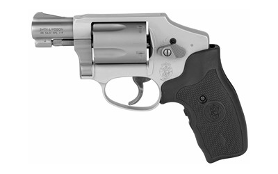 Smith & Wesson 163811 Model 642 Airweight 38 Special + P 5 Shot 1.88" Stainless Steel Barrel/Cylinder, Matte Silver Aluminum Alloy J-Frame, Includes Crimson Trace LG-305 Lasergrip - 163811 - 022188638110