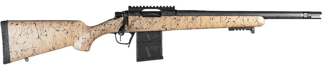 Christensen Arms 8010612100 Ridgeline Scout Full Size 6.5 Creedmoor 4+1, 16" Black Nitride Steel Threaded Barrel, Black Nitride Aluminum Receiver, Tan w/Black Webbing Fixed Sporter Stock - 8010612100 - 691328238062