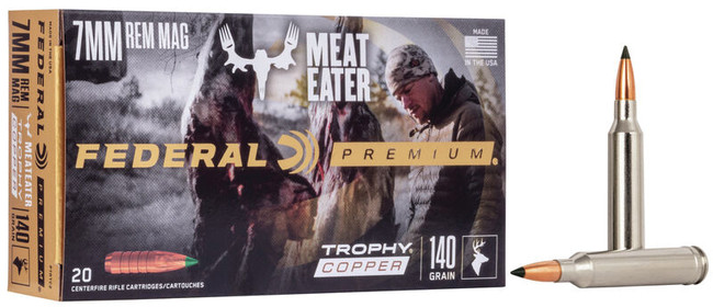 Federal P7RTC2 Premium 7mm Remington Magnum Trophy Copper 140 Grain 20 Rounds