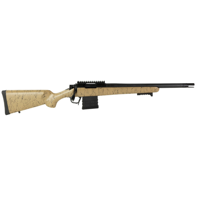 Christensen Arms 8010612000 Ridgeline Scout Full Size 308 Win 4+1, 16" Black Nitride Steel Threaded Barrel, Black Nitride Aluminum Receiver, Tan w/Black Webbing Fixed Sporter Stock - 8010612000 - 691328238055