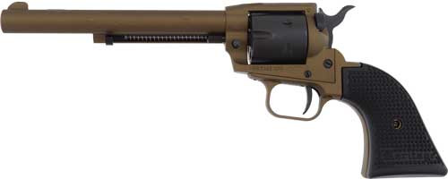 Heritage Mfg SRR22A6 Rough Rider  22 LR 6 Shot, 6.50" Burnt Bronze Cerakote Steel Barrel & Frame, Black Satin Cylinder, Black Polymer Grip, Hammer/Thumb Safety, Exposed Hammer
