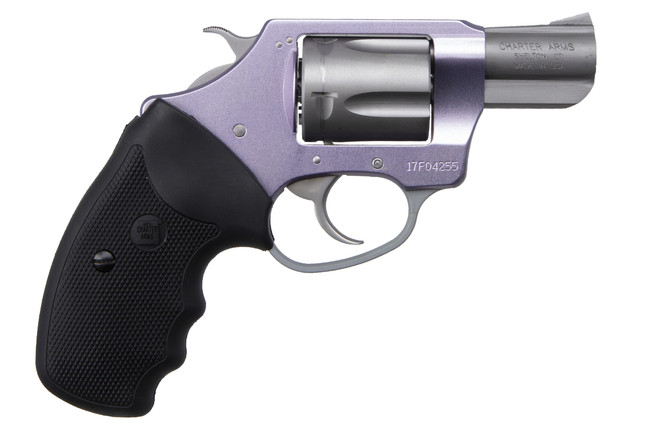 Charter Arms 53840 Undercover Lite Lavender Lady Small 38 Special 5rd 2" Stainless Steel Barrel & Cylinder, Lavender Aluminum Frame, Black Finger Grooved Rubber Grip, Exposed Hammer - 53840 - 678958538403