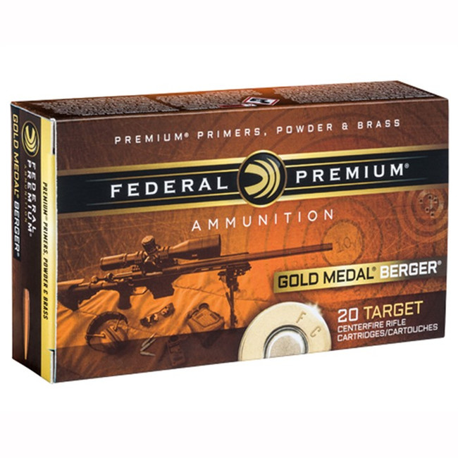 Federal Gold Medal Berger 308 Win Juggernaut Open Tip Match 185 Grain 20 Rounds