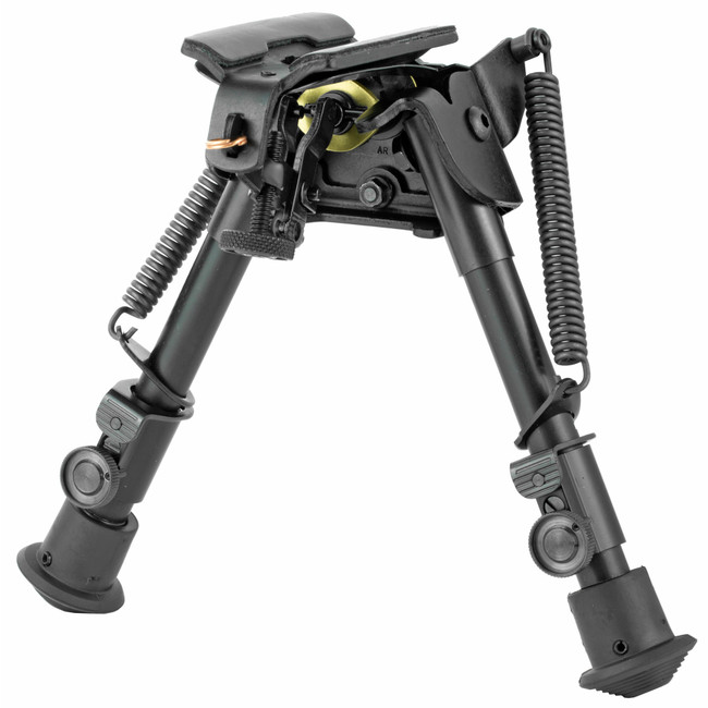Harris Bipods BRS Swivel BR Swivel Stud, 6-9", Black Steel/Aluminum, Rubber Feet - BRS - 051156113076