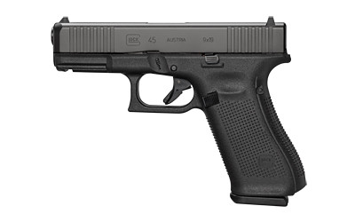 Glock PA455S203 G45 Gen5 Compact Frame 9mm Luger 17+1 4.02" Black GMB Barrel, Black nDLC Serrated Steel Slide, Black Polymer Frame w/Picatinny Rail, Interchangeable Backstrap Grip, Ambidextrous - PA455S203 - 764503030895