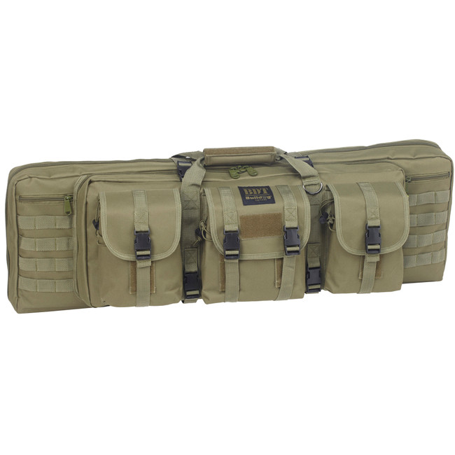 Bulldog BDT4037G BDT Tactical Single Green Nylon, 3 Accessory Pockets, Deluxe Padded Backstraps, Lockable Zippers & Padded