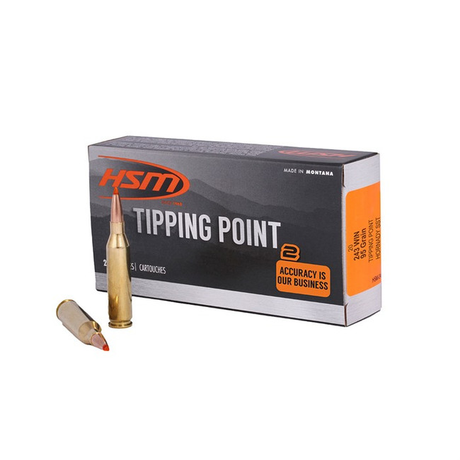 HSM Tipping Point 2 Rifle Ammo 243 Win. 95 gr. SST 20 rd.