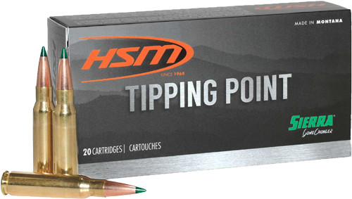 HSM Tipping Point Rifle Ammunition 243 Win. Sierra Gamechanger 90 gr. 20 rd.